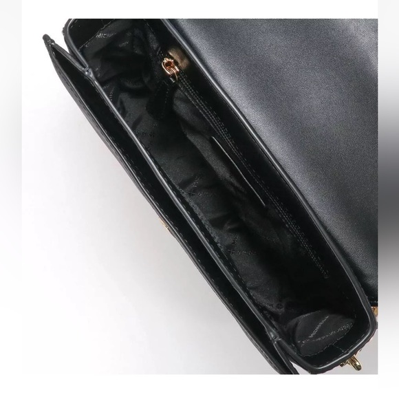 New Michael Kors Carmen Medium Convertible Shoulder Bag Black - Picture 8 of 8